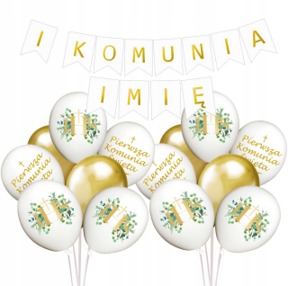 KOMUNION SET BALÓN A SPOJENIE S MENOM BOHO